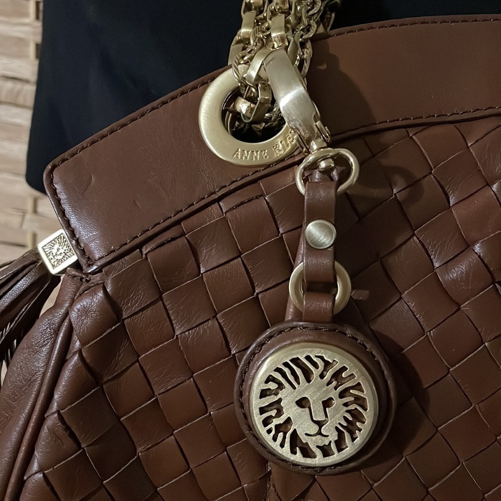 Anne Klein Bag Genuine Leather Purse Chain Shoulder Strap Bag Authentic Like NEW - Picture 14 of 15
